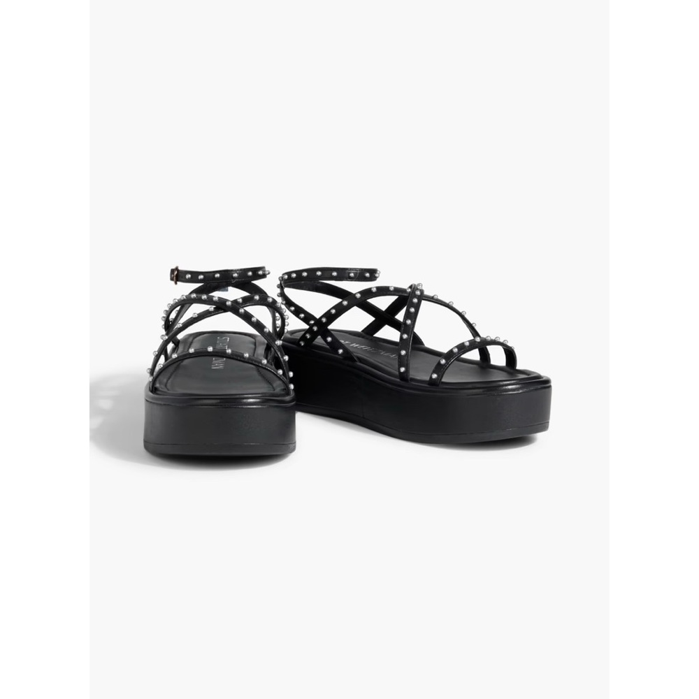 Stuart Weitzman Strappy Studded Leather Sandals